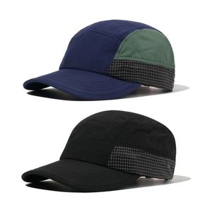 Casquette de baseball respirante à 5 panneaux avec cordon élastique, séchage rapide, visière bec de canard, couleurs assorties, pour femmes et hommes, idéale pour l'extérieur - Product Image 1