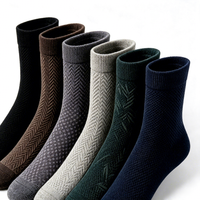 Chaussettes d'affaires personnalisées pour hommes, chaussettes habillées en coton tricoté, broderie de logo, usine OEM