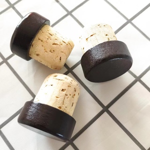 Custom-made Cork with Wooden Lids Can Be Painted