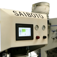Machine d'emballage automatique pour valves à embout avec éjection fluide des sacs et caractéristiques de sécurité conformes CE pour le flux
