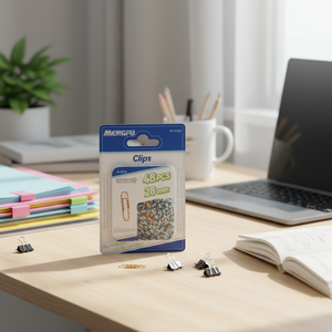 Clip per Carta con Motivo Zebrato Mengfu M-0126, Set da 48 Pezzi da 28mm, per Ufficio e Scuola, Composte da Metallo, Magnete e Plastica - Product Image 3