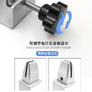 Adjustable <b>Screen</b> Clip B Type Aluminum Alloy Silver Desk Mount Office <b>Partition</b> Clip - Product Image 5