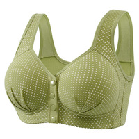 Soutien-gorge d'allaitement léger et fin sans armatures, brodé, à fermeture avant, bonnet complet, à pois, extensible