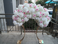 Support à fleurs en fer moderne vintage doré, décoration de centre de table pour mariage et événements