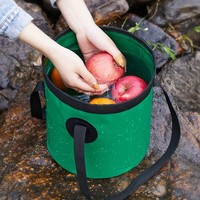 Vente en gros 500D bâche en PVC multifonctionnel Portable pliable pliable Camping pêche seau à eau pliant