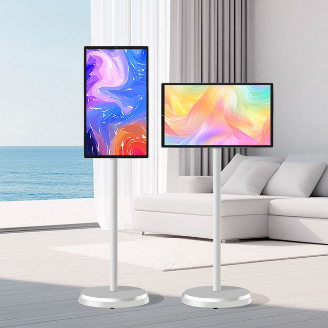 Portable Android Smart TV Waterproof LED LCD Monitor Touch Screen Wireless Charging Movable Standing Design for Home Use