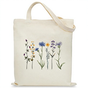 <span class=keywords><strong>Sac</strong></span> fourre-tout en toile à motif floral esthétique pour femmes, avec poche intérieure, lavable en machine, pour la shopping, la sœur, la fille, la maman - Product Image 1