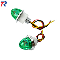 Mini Feu de Positionnement LED Monochrome en Forme de Pastèque Rouge Ambre Blanc Étanche IP65 DC 12V/24V 1,5 Pouce