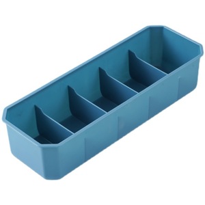 Caja de almacenamiento de ropa interior tipo T, organizador apilable de plástico rectangular para sujetador, calcetines y bragas con compartimentos, diseño de parte superior abierta - Product Image 2