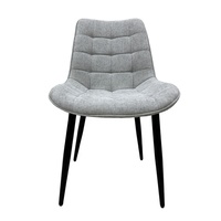 Chaises de salle à manger modernes et luxueuses en tissu chenille avec pieds en métal pour la cuisine, le restaurant, la maison, empilables