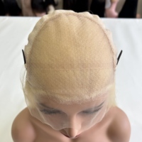 Perruque Invisible HD Lace Top de 18 Pouces avec Dos Tissé, Ligne de Cheveux Ultra Naturelle, Bande Antidérapante en Silicone Intégrée, Sans Ruban Adhésif Requis, Effet Peau Nue