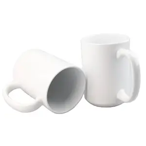 11oz Sublimation Coffee Mugs Blank Sublimation White Coated Ceramic Mugs Coffee Cups Heat Press Mug DIY Gifts