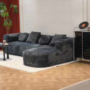 Ensemble de canapés Chesterfield compressés, garnissage en mousse, tissu, emballage sous vide, rebond en 1 minute, modulaire, canapé incurvé, appartement, villa, personnalisable - Product Image 1