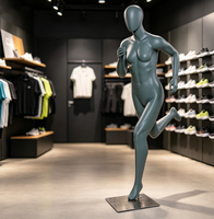 Mannequin de vitrine en fibre de verre Lavinia Boutique, tête et corps entiers, gris, taille adulte européenne, sur mesure