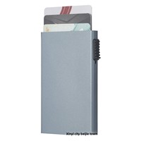 Fourniture directe d'usine RFID bloquant le porte-cartes en alliage d'aluminium Offre Spéciale transfrontalier étui pour cartes de crédit d'affaires avec logo laser