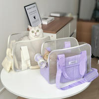 Sac de transport carré léger, respirant et réglable pour petits chiens et chats – Accessoire de voyage extérieur