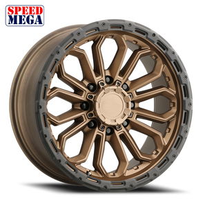 ล้ออัลลอยด์ออฟโรดความเร็วสูงสีน้ำตาลเข้มสำหรับรถกระบะ SUV 17x10J 19x9J 18x6.5J 20x10J ขอบบีดล็อคจานลึก - Product Image 4