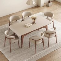 Ensemble de salle à manger en dalle de pierre, table à manger rectangulaire moderne et minimaliste pour les petites maisons, appartements, restaurants, écologique et durable