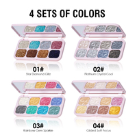 Palette de maquillage pour les yeux Julystar 8 couleurs effet caméléon, haute pigmentation, longue tenue, poudre illuminatrice, fard à paupières multichrome scintillant