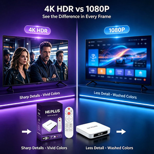 กล่องทีวีอัจฉริยะ WF 2026 รุ่นใหม่ H6 Plus H150 ระบบ Android 15 แรม 2GB ความจำ 8GB เครื่องเล่นมีเดีย 4K พร้อมรีโมทคอนโทรลแบบเสียง Bluetooth - Product Image 4