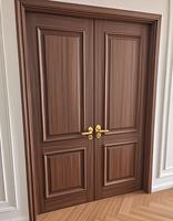 Porte intérieure en bois élégante pour la décoration de la chambre à coucher et du salon