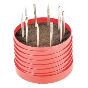 Ttake AB99K2 Kit de fraises rotatives MD coniques 10 pièces Outils et équipement essentiels pour la bijouterie - Product Image 1