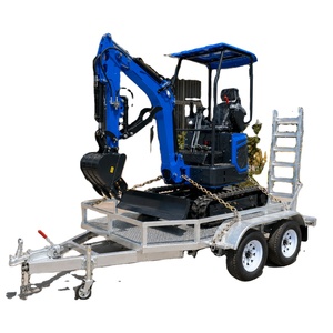 Remolque de Transporte para Miniexcavadora con Doble Eje y Sujeción por Cadena para el Transporte de Equipos Pesados - Product Image 1