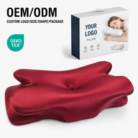 Oreiller en mousse à mémoire de forme moderne en gros, à rebond lent, ergonomique, pour soutien cervical, forme papillon, oreiller de lit OEM ODM