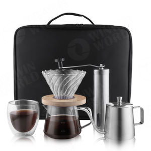 ชุดชงกาแฟแบบพกพาเหยือกต้มน้ำพร้อมเครื่อง<span class=keywords><strong>บด</strong></span><span class=keywords><strong>กาแฟ</strong></span>สำหรับตั้งแคมป์เดินทาง - Product Image 2