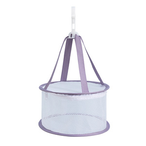 Clothing Organizer Mesh Drying Basket Round Hook Type Windproof For Home Use <b>Sock</b> Clothes Drying - Product Image 3