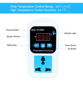 جهاز تحكم في درجة الحرارة إلكتروني XK-W2001 بقوة 1500 واط، مفتاح تحكم في الترموستات مع مجس، قابس أوروبي للتركيب في الفتحة/السطح، عزل عالي - Product Image 4