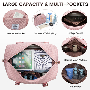 LOVEVOOK Set di Borse <span class=keywords><strong>da</strong></span> <span class=keywords><strong>Viaggio</strong></span> e <span class=keywords><strong>Valigie</strong></span> per Pernottamento, Borse Sportive Rosa per Donne, Bagagli <span class=keywords><strong>da</strong></span> <span class=keywords><strong>Viaggio</strong></span> - Product Image 3
