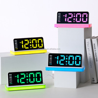 Horloge numérique LED YIDA TIME avec grand écran, réveil multifonctionnel avec veilleuse, affichage de la date du calendrier