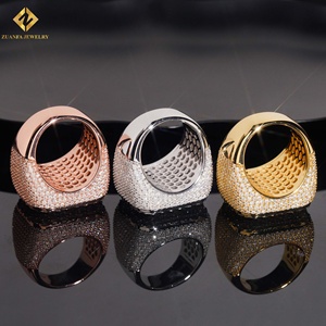 Fine Jewelry Rapper Hip Hop Luxury Fully Iced Out <b>Ring</b> for Men 925 <b>Silver</b> Gold Plated Vvs Baguette Moissanite <b>Ring</b> - Product Image 6