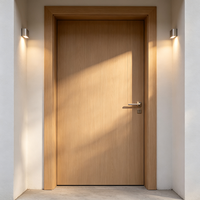 Porte contemporaine en WPC, finition lisse, faible émission, résistante au déformage et aux rayures, certifiée CE, idéale pour les salles de bain