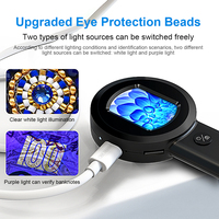 2inch HD Digital Microscope Monocular 100X Magnifying Glass for Jewelry
