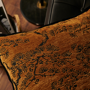 1PC <span class=keywords><strong>Housse</strong></span> <span class=keywords><strong>de</strong></span> coussin <span class=keywords><strong>de</strong></span> canapé moderne en velours tissé, broderie léopard/à rayures/branche <span class=keywords><strong>de</strong></span> pin, luxe pour la maison et l'hôtel - Product Image 5