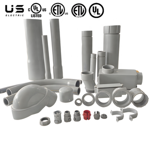 Grey bán buôn ngầm cứng nhắc lịch trình <span class=keywords><strong>40</strong></span> <span class=keywords><strong>PVC</strong></span> điện ống dẫn cáp nhựa bảo vệ dây ống ETL được liệt kê - Product Image 6