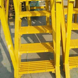 Escalera de plataforma de fibra de vidrio anticorrosión GRP FRP escalera/escaleras con pasamanos - Product Image 5