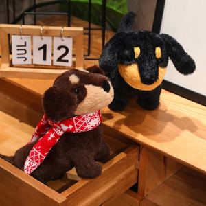 Ingrosso Weiner il bassotto giocattolo di peluche adorabile cane animale di peluche per bambini regalo affascinante <span class=keywords><strong>Wiener</strong></span> per cani bambola di peluche con sciarpa - Product Image 2