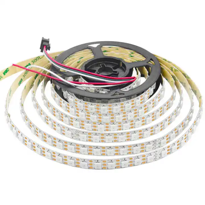 WS2812B Strip LED dapat diprogram, pita LED 5V RGB RGBW SK6812 12V RGB 30/72/96/144leds/m