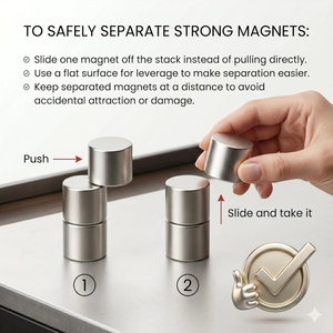Assemblaggi a Trascinamento Magnetico, Freni a Correnti Parassite, Magneti Cilindrici Personalizzati in Neodimio <span class=keywords><strong>con</strong></span> Placcatura in Nichel - Product Image 4