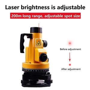 Nivel Láser Industrial Futian JC300 de Luz Roja Intensa, Alcance de 200M, Alimentado por Batería AAA, Alineación Vertical - Product Image 3