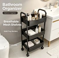 Chariot de rangement roulant à 3 niveaux, organisateur utilitaire, étagère pour cuisine, salle de bain, salon, étagère domestique classique avec roulettes