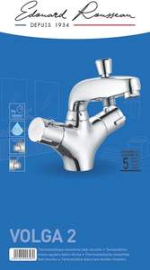 Mezclador termostático <span class=keywords><strong>de</strong></span> baño/ducha Edouard <span class=keywords><strong>Rousseau</strong></span> Volga 2, montaje en cubierta, 2 manijas, llenado rápido, botón <span class=keywords><strong>de</strong></span> seguridad Eco-Stop a prueba <span class=keywords><strong>de</strong></span> quemaduras - Product Image 4