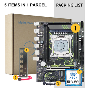 Kit de Placa Base PANDL NUEVO X99-XD4 para Escritorio con CPU Intel <span class=keywords><strong>Xeon</strong></span> <span class=keywords><strong>E5</strong></span> 2699 V3, RAM DDR4, NVMe M2, SATA3.0, Combo de Placa Base X99 - Product Image 6