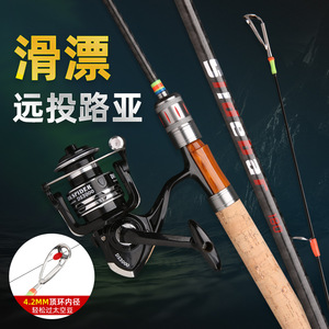 Caña de Pescar de Fibra de Carbono de 150 cm, Acción L, Punta Deslizante, para Pesca en Agua Salada y Dulce, con Guías SIC - Product Image 1