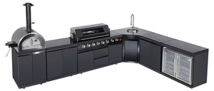 <span class=keywords><strong>Cocina</strong></span> Exterior con Isla para Asar, Gabinetes de <span class=keywords><strong>Cocina</strong></span> Completos Personalizados, <span class=keywords><strong>Cocina</strong></span> Exterior en Forma de L, Gabinete para Asar de Acero Inoxidable Negro - Product Image 5