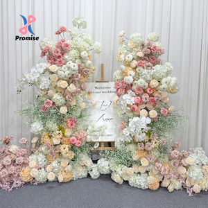 ดอกกุหลาบประดิษฐ์สีชมพูขาวผสมผสาน โรแมนติก ชวนฝัน จัดดอกไม้แฮนด์เมดจากโพลีเอสเตอร์ สำหรับตกแต่งงานแต่งงาน - Product Image 1