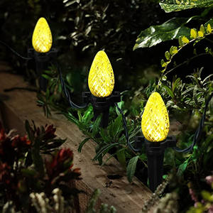 Guirlandes lumineuses d'extérieur de 4,5 pouces, supports de jardin, crochets de <span class=keywords><strong>gouttière</strong></span>, éclairage au sol, piquets noirs - Product Image 2